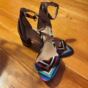 INC International Concepts Colorful Striped Heels